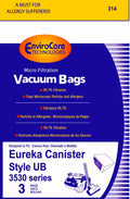 3Pk, Eureka Ub Canister-Microlined, Paper Bags, Part 314