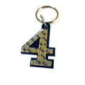 ALP Mirrored Line Number Key Chain