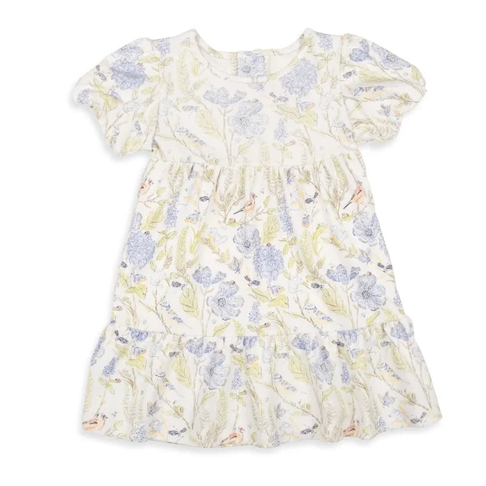 Blue Blossom Ruffle Dress 2T