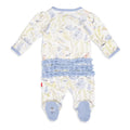 Blue Blossom Ruffle Footie 3-6m
