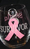 Breast Cancer Survivor Glass
