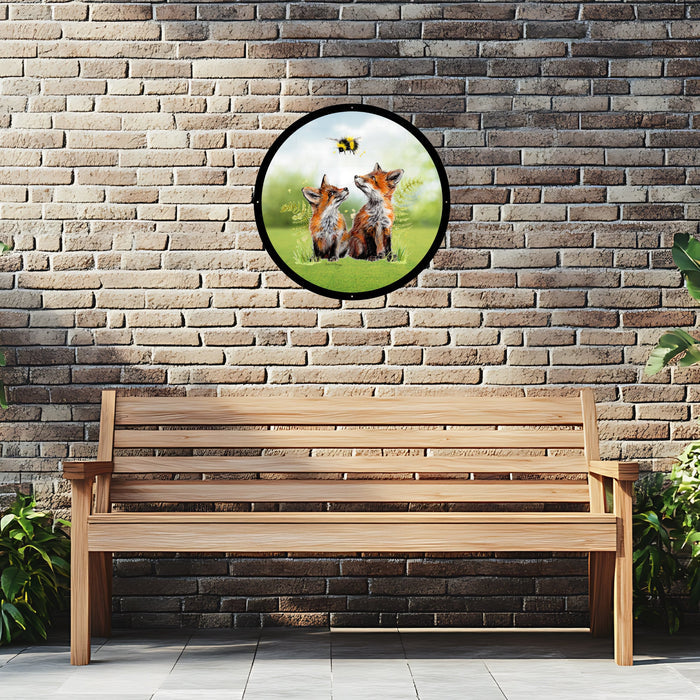 Bumble Bee Trio Garden Mirror