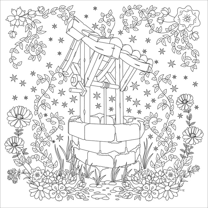 Cottage Core Artist Coloring Book