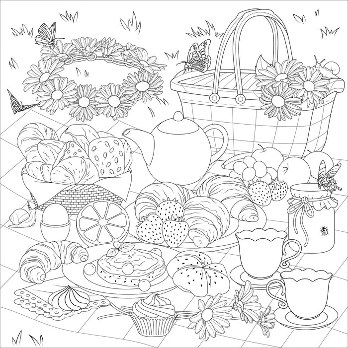 Cottage Core Artist Coloring Book