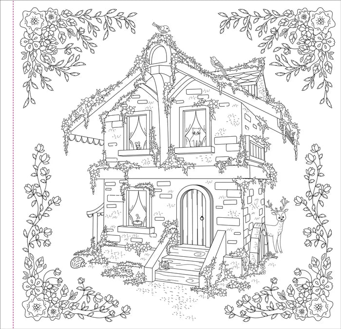Cottage Core Artist Coloring Book