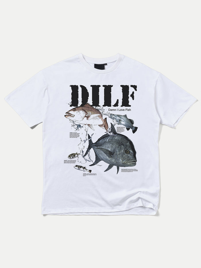Damn I Love Fish T-Shirt | White-Image 4