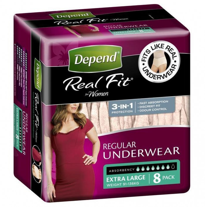 Depend RealFit Underwear for Women XL