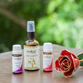 Floral Blend Combo - Clear Jojoba Oil , Palmrosa Essential Oil & Geranium Essential Oil