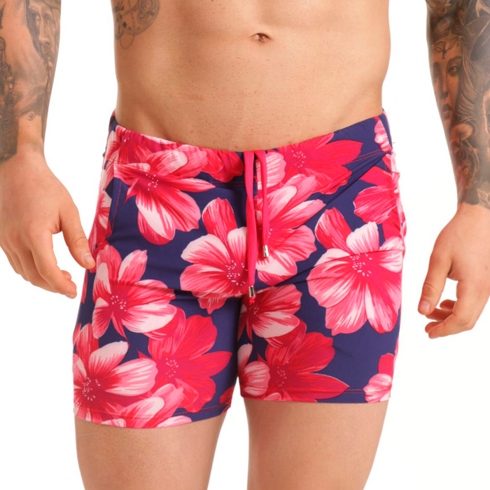 Flowers Fucshia Beachwear vista frontal de Gigo Underwear