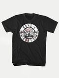 Guns N' Roses - Floral Fill Bullet Logo T-Shirt | Black-Image 1