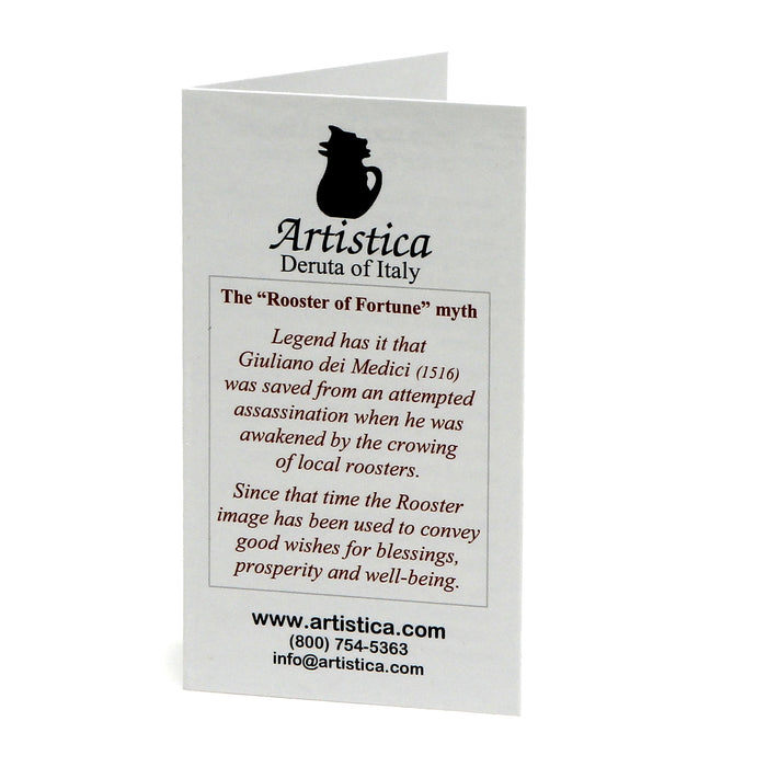 IN VINO VERITAS: Traditional Italian Rooster of Fortune Wine Pitcher (Large=1.5 Liter 50 Oz)
