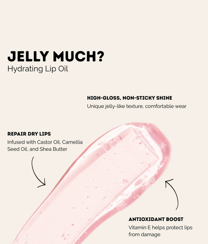 JELLY MUCH? Hydrating LIP OIL with Shea Butter & Aloe Vera
