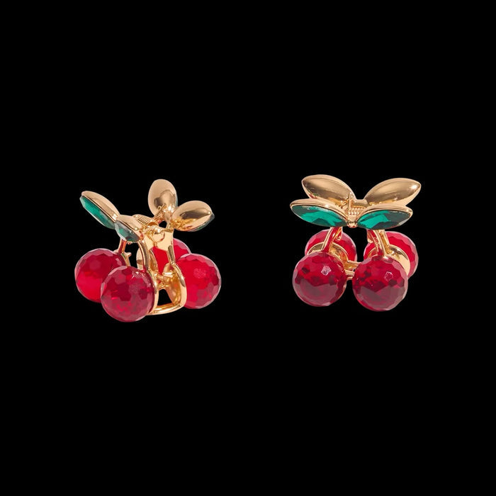 Kitsch Cherry Rhinestone Claw Clip Mini 2pc-Set