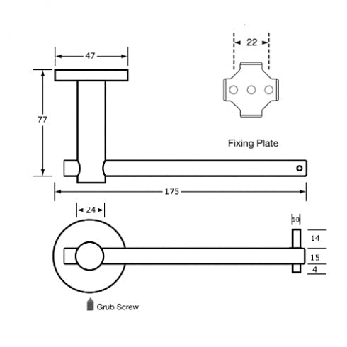 Metlam Antimicrobial ANMB Single Toilet Roll Holder