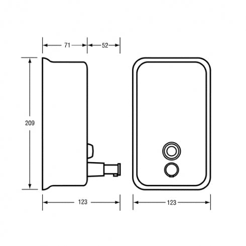 Metlam Designer ML605AS Soap Dispenser Liquid Vertical