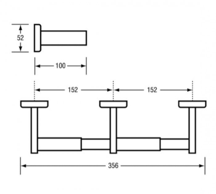 Metlam ML256 Double Toilet Roll Holder