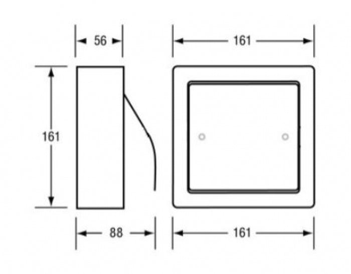 Metlam ML261 Single Toilet Roll Holder Surface Mounted