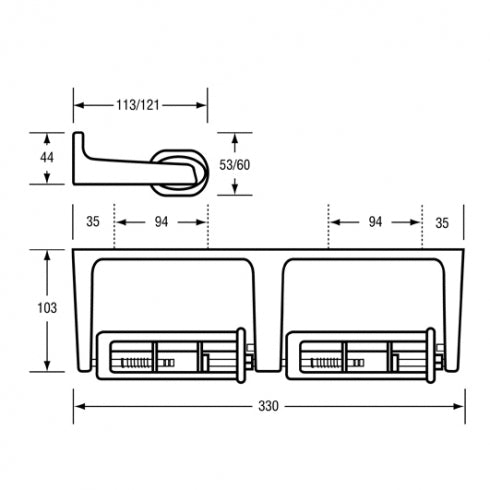 Metlam ML825 Double Toilet Roll Holder