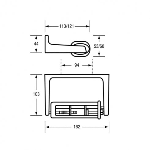 Metlam Single Toilet Roll Holder with Restricted Feed