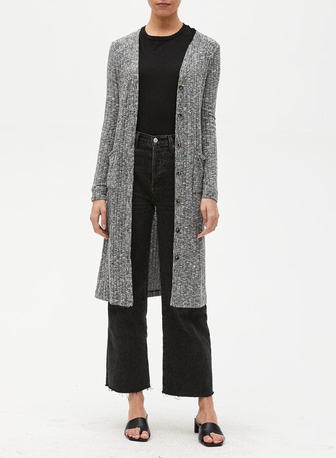 Michael Stars Ella Long Cardigan in Heather Grey - Taryn x Philip Boutique