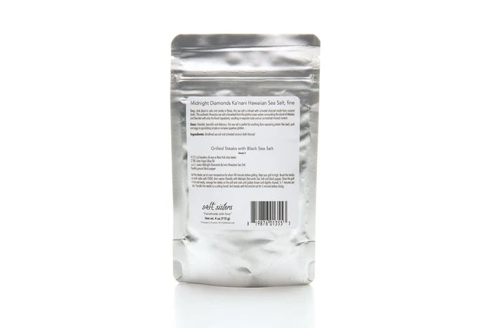 Midnight Diamonds Black Hawaiian Sea Salt Fine