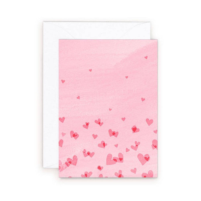 Mini Card - Pink Flutter Hearts Enclosure Card - Magnolia Lane co. Home + Garden + Gift