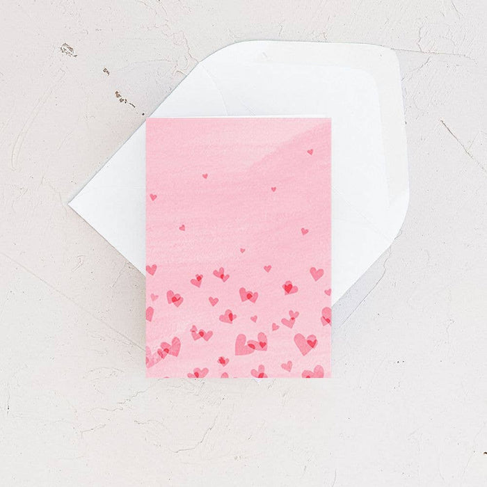 Mini Card - Pink Flutter Hearts Enclosure Card - Magnolia Lane co. Home + Garden + Gift