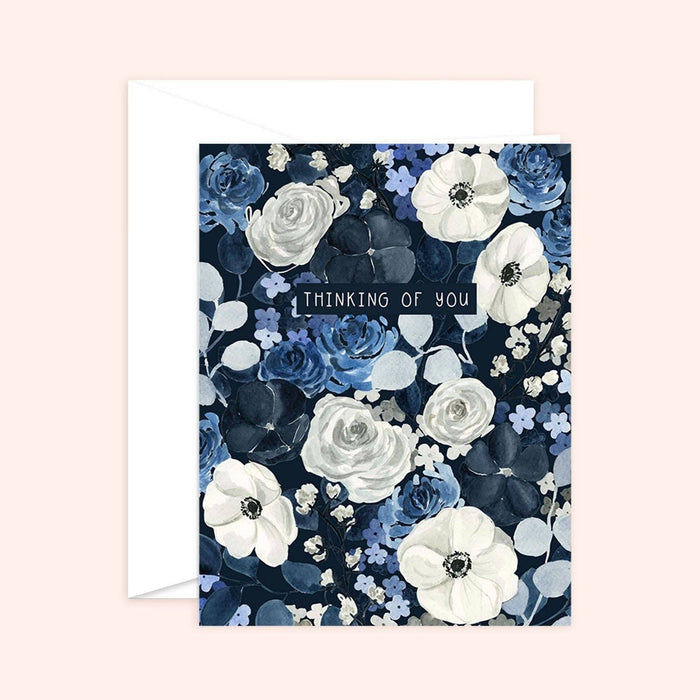 Navy Floral Thinking of You Card | Sympathy Card - Magnolia Lane co. Home + Garden + Gift