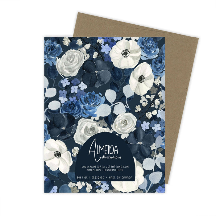 Navy Floral Thinking of You Card | Sympathy Card - Magnolia Lane co. Home + Garden + Gift