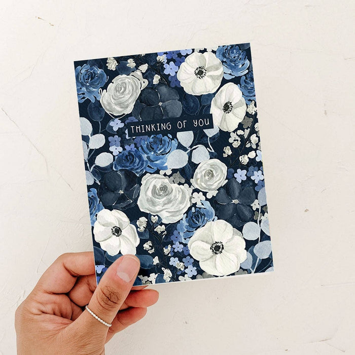 Navy Floral Thinking of You Card | Sympathy Card - Magnolia Lane co. Home + Garden + Gift