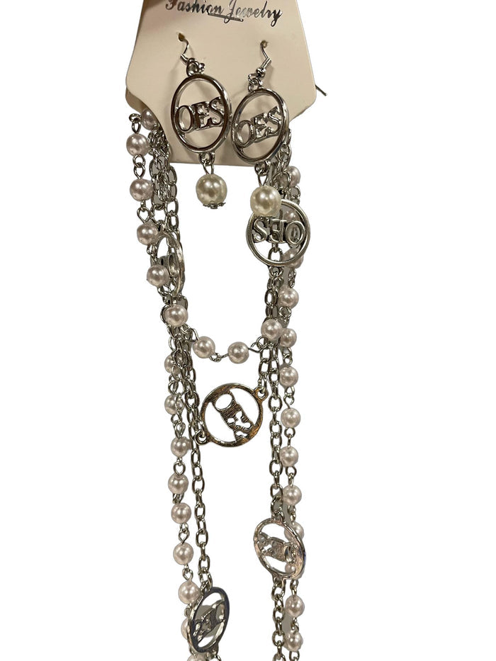 OES Silver & Pearl Jewelry Set