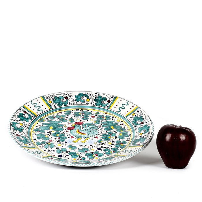 ORVIETO GREEN ROOSTER: Charger Buffet Platter