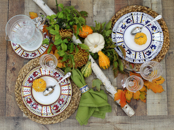 ORVIETO GREEN ROOSTER: Charger Buffet Platter