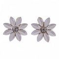 Pearl - Vintage Glass - Flowers - Earrings