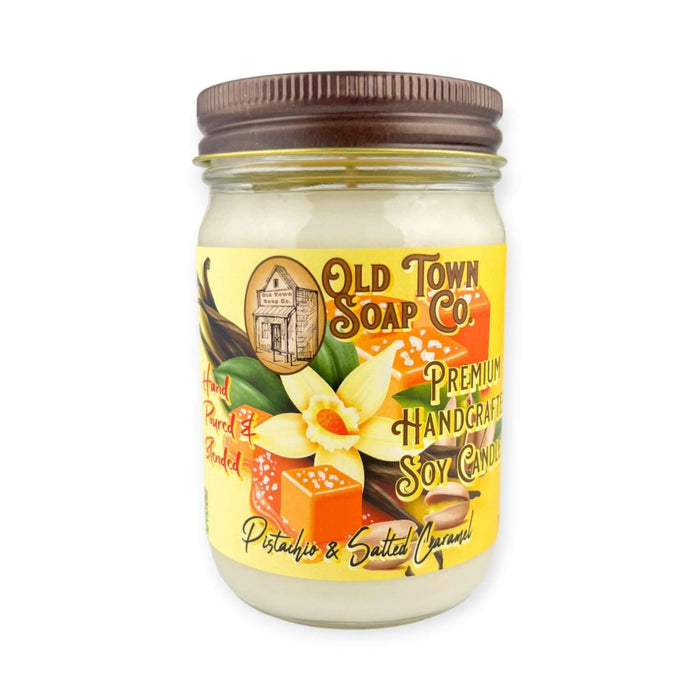 Pistachio & Salted Caramel Candle - Old Town Soap Co.