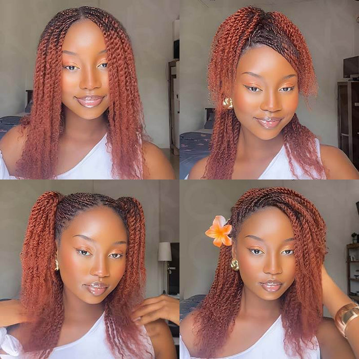 QVR 1 Pack Reddish Brown Color Afro Kinky Bulk Human Hair