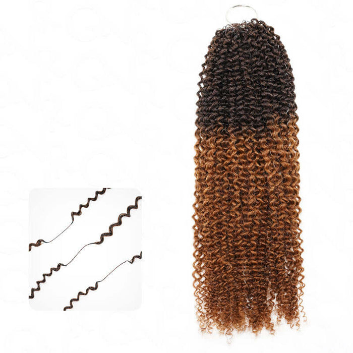 qvr hair afro kinky curly brown ombred crochet human hair extensions
