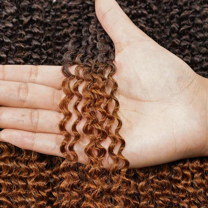 afro kinky curly textured ombred crochet human hair