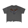 River Birch Crow Tshirt  - In Flight - Distressed T Shirt