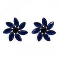 Royal Blue - Vintage Glass - Flowers - Earrings