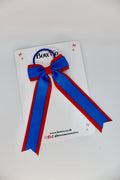 School Royal Blue Bow and Red - Tuxedo Tails Bow - Elastic