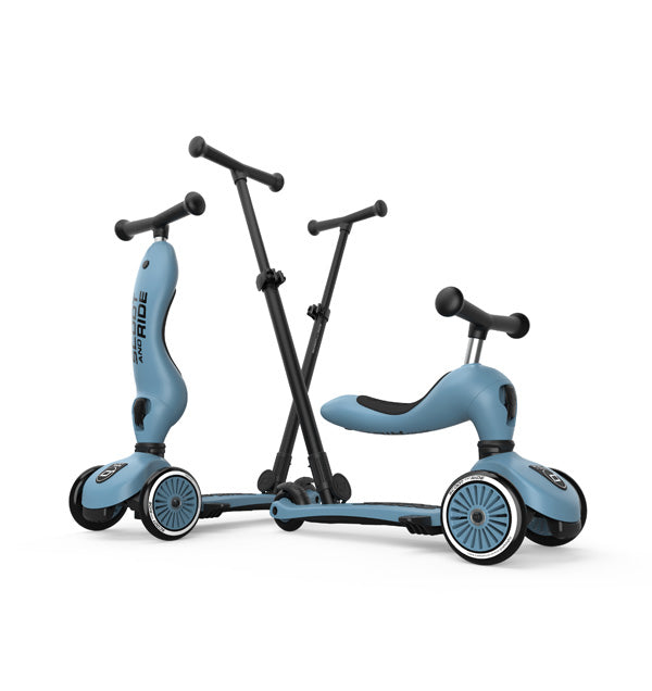 Scoot & Ride - Scooter - Highwaykick 1 - Push & Go - 2 in 1 Kickboard/ Kickboard with Seat - Steel