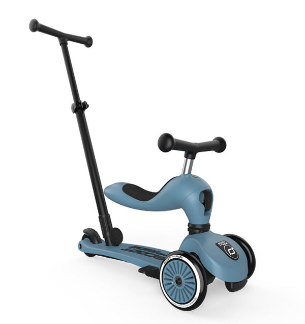 Scoot & Ride - Scooter - Highwaykick 1 - Push & Go - 2 in 1 Kickboard/ Kickboard with Seat - Steel - Sitting