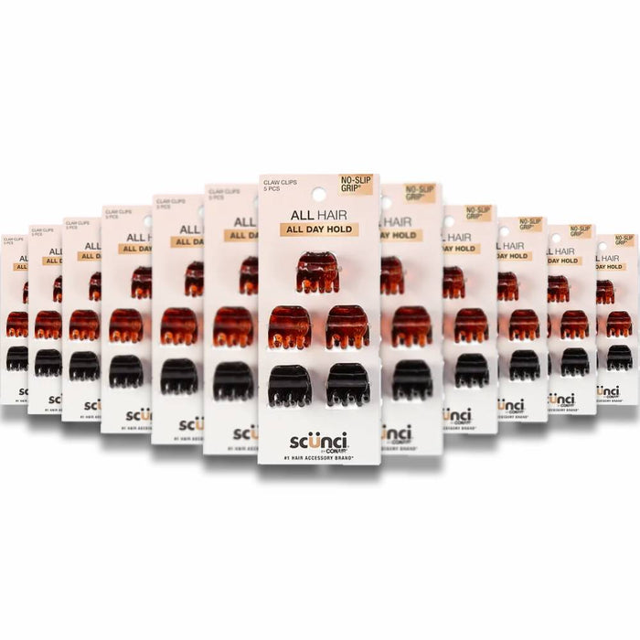 Scunci - No Slip Grip Jaw Clips 5 ct - 48 Pack