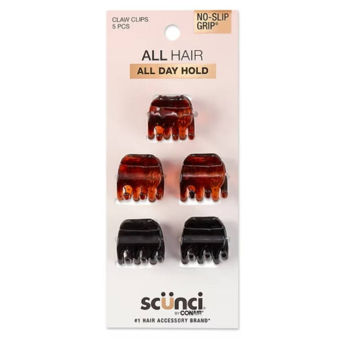 Scunci - No Slip Grip Jaw Clips 5 ct - 48 Pack