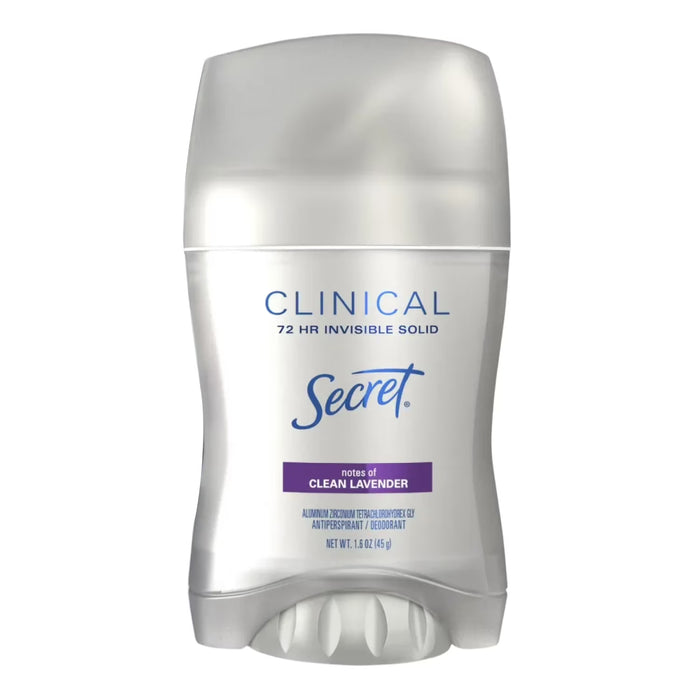 Secret Clinical Strength Invisible Solid, Lavender - 1.6 oz - 12 Pack