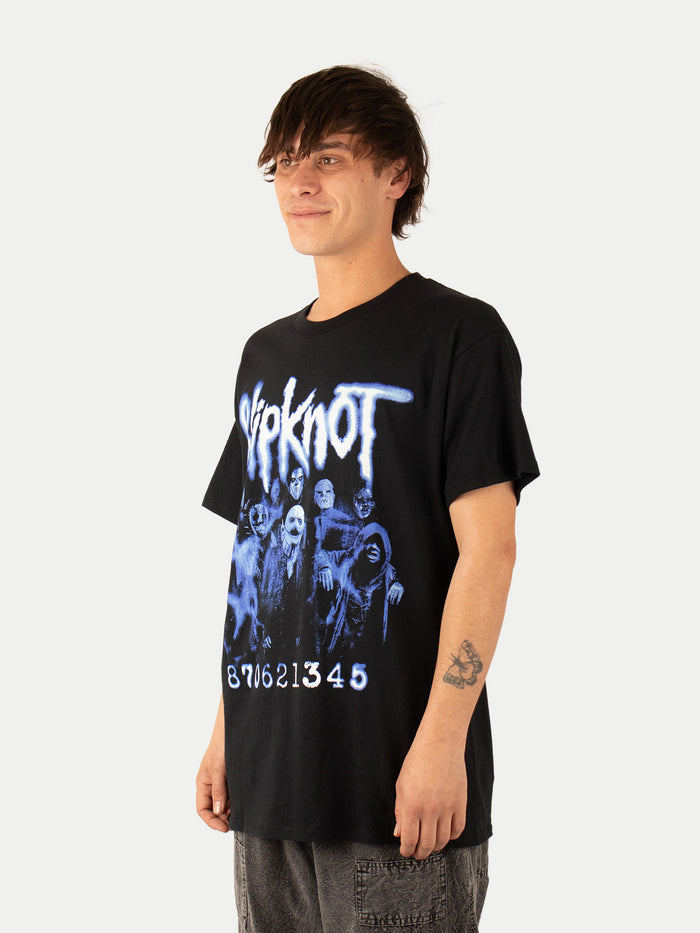 Slipknot - Member Numbers Photo Front and Back Print T-Shirt | Black-Image 2