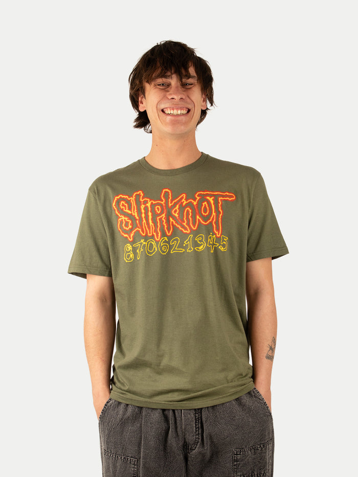 Slipknot - Neon Don't Judge Me Front and Back Print T-Shirt | Military-Image 1