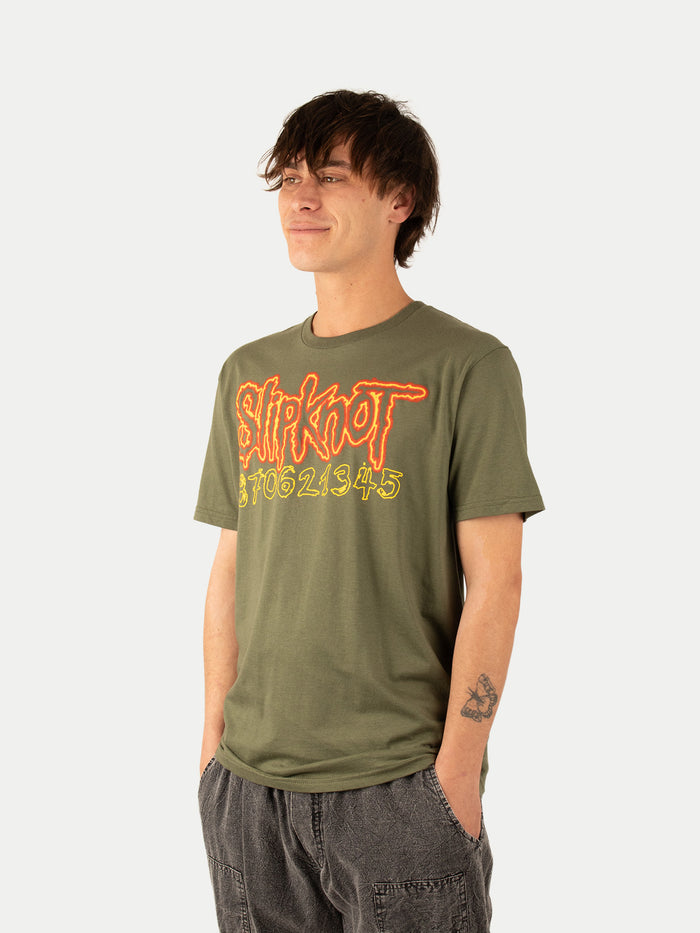 Slipknot - Neon Don't Judge Me Front and Back Print T-Shirt | Military-Image 2