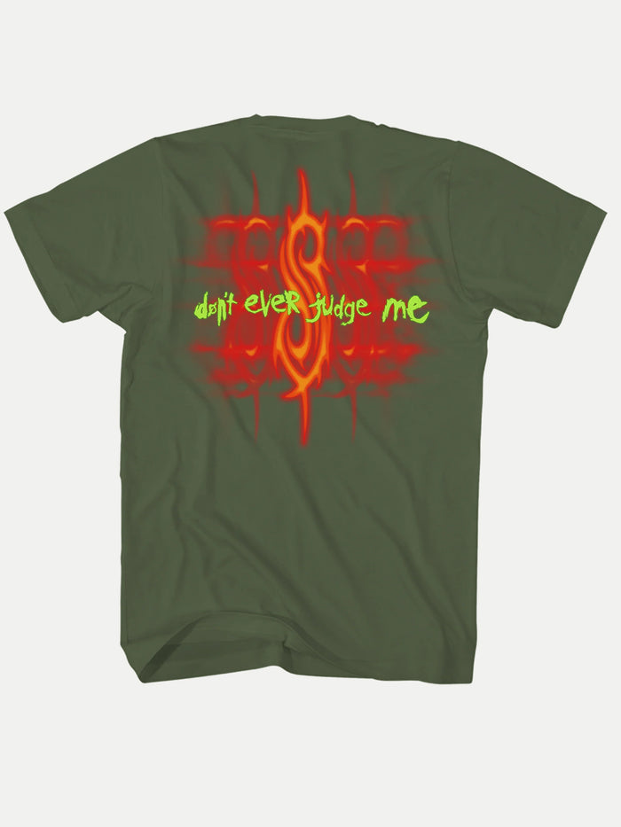 Slipknot - Neon Don't Judge Me Front and Back Print T-Shirt | Military-Image 5